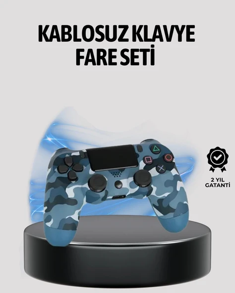 Kablosuz PS4 Controller Çift Motorlu Dayanıklı Gamepad ürün görseli 1