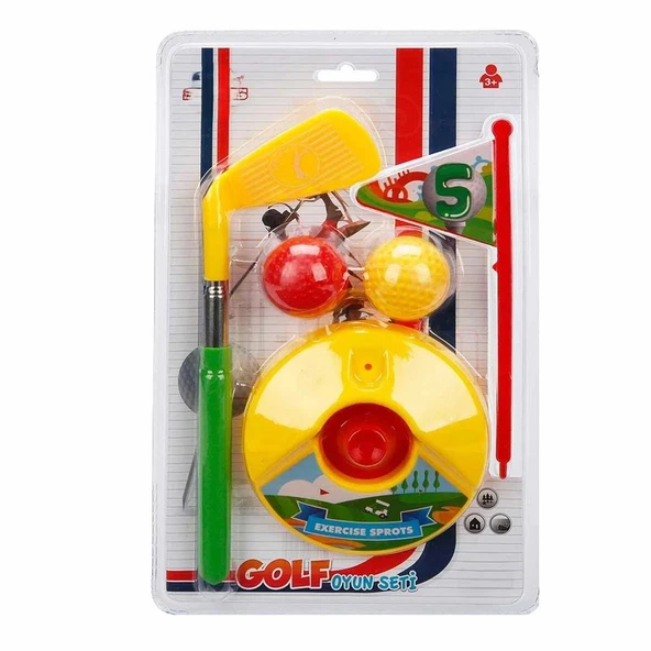 Mini Golf Oyun Seti - Sarı Top Çukuru - Resim 3