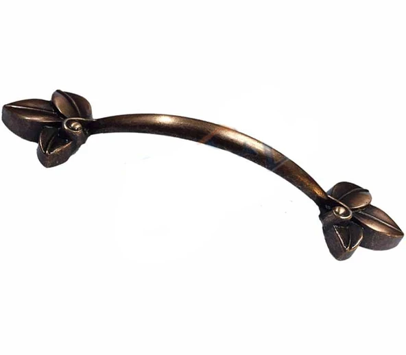 Dekoratif Zamak Yaprak Kulp - 96mm, Eskitme, 100 Adet TG-1395 341663 ürün görseli 1