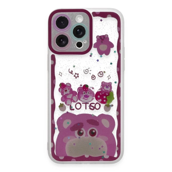 Apple İphone 14 Pro Max Kılıf Sweet Desenli Silikon Kapak - Pembe ürün görseli 1