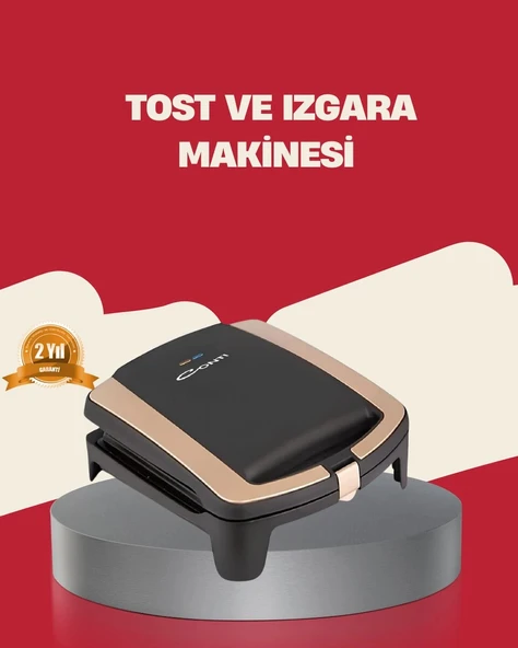 Tost Makinesi Yapışmaz Plaka 1500 Watt Güçlü Performans ürün görseli 1
