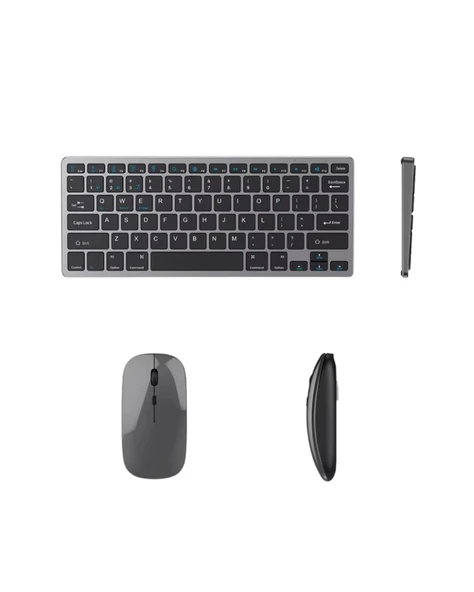 Kablosuz Bluetooth Klavye Mouse Seti Şarjlı Tablet Laptop Uyumlu - Resim 3