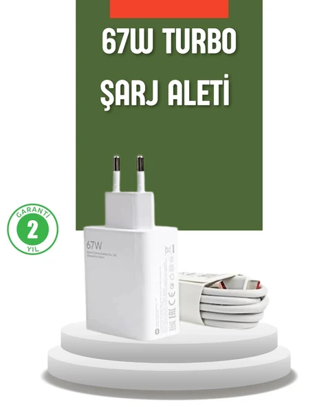 67 Watt Turbo Şarj Cihazı Redmi Note 10 11 12 Uyumlu ürün görseli 1