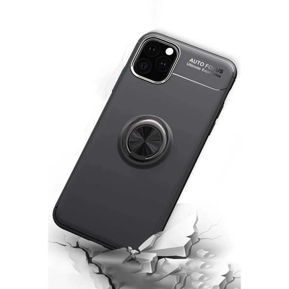 Apple İphone 11 Pro Kılıf Range Yüzüklü Silikon - Mavi - Resim 3