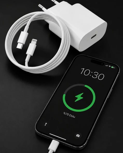 iPhone 14 13 12 11 8 Plus 7 Uyumlu 20W PD Hızlı Şarj Seti ürün görseli 1