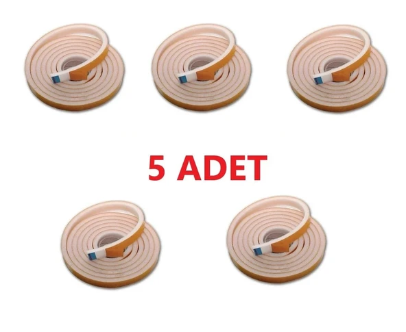 5 Adet 9 Metre Pencere Izolasyon Bandı Yapışkanlı Cam Yalıtım Süngeri Rüzgar Soğuk Kesici Pimapen Fitili ürün görseli 1