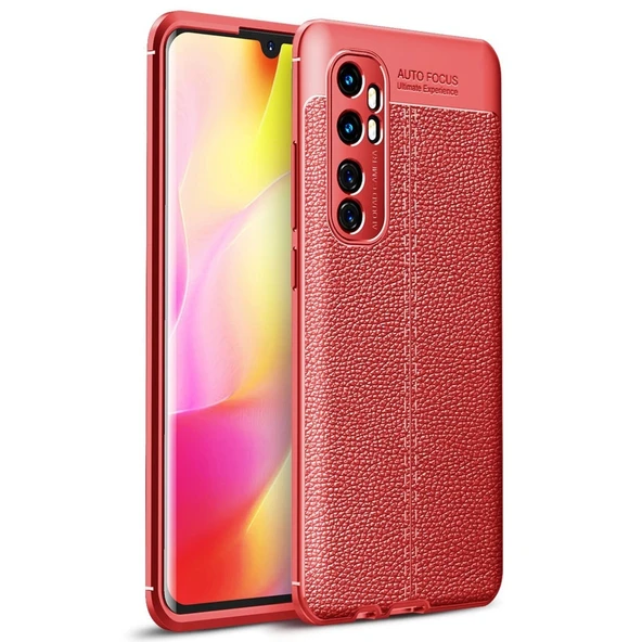 Xiaomi Mi Note 10 Lite Kılıf Auto Focus Kapak - Kırmızı ürün görseli 1