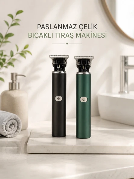Tıraş Makinesi Profesyonel Paslanmaz Çelik T-bıçak Saç Sakal Ense Vücut ürün görseli 1