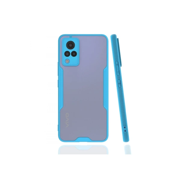 Vivo V21 Kılıf Platin Silikon - Mavi ürün görseli 1