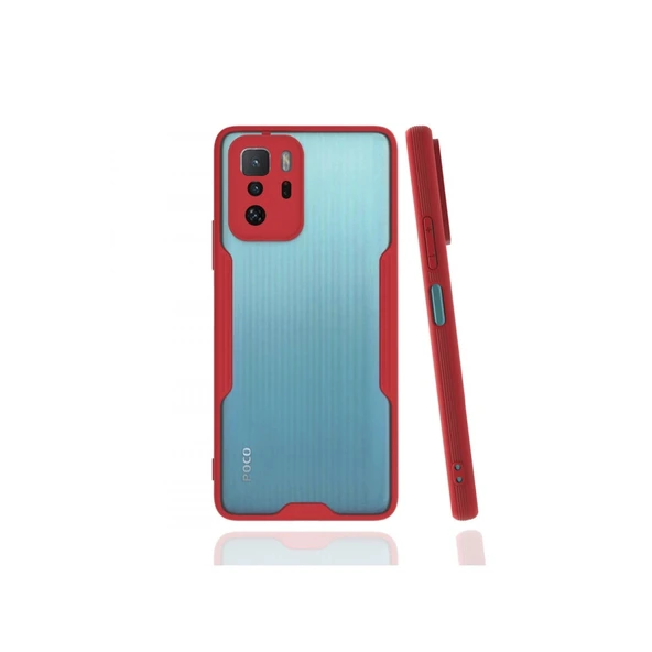 Xiaomi Poco X3 Gt Kılıf Platin Silikon - Kırmızı ürün görseli 1