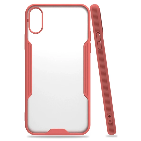 Apple İphone X Kılıf Platin Silikon - Pembe ürün görseli 1