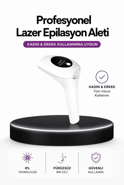 IPL Teknolojili Erkek Ve Kadın Kullanımına Uygun Lazer Epilasyon Cihaz ürün görseli 1