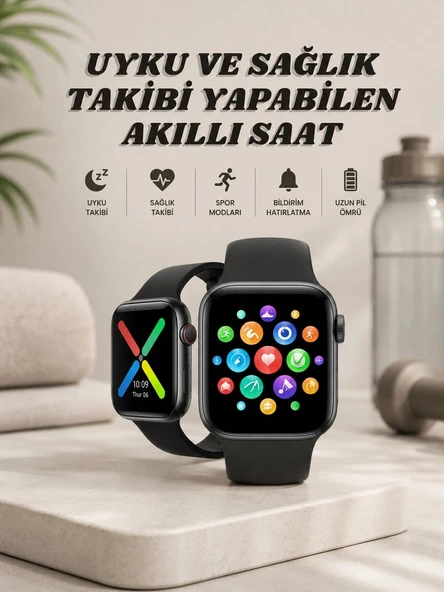 Akıllı Saat Wireless Şarj Yüksek Çözünürlüklü Müzik Dinleme Sesli Cevaplama ürün görseli 1