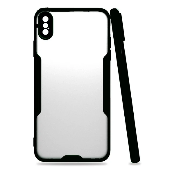 Apple İphone Xs Max Kılıf Platin Silikon - Siyah ürün görseli 1