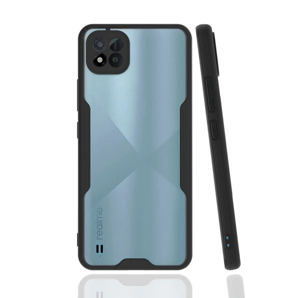 Realme C11 2021 Kılıf Platin Silikon - Siyah ürün görseli 1