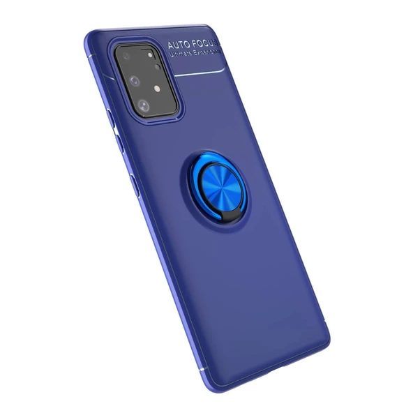 Samsung Galaxy A91 / S10 Lite Kılıf Range Yüzüklü Silikon - Mavi ürün görseli 1