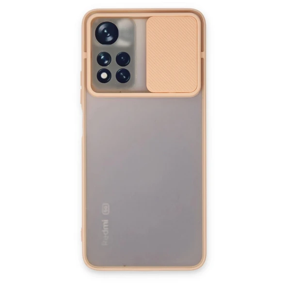 Xiaomi Redmi Note 11 Pro Plus 5g Kılıf Palm Buzlu Kamera Sürgülü Silikon - Pembe ürün görseli 1