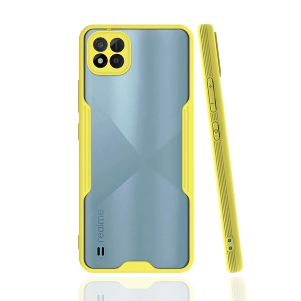 Realme C11 2021 Kılıf Platin Silikon - Sarı ürün görseli 1