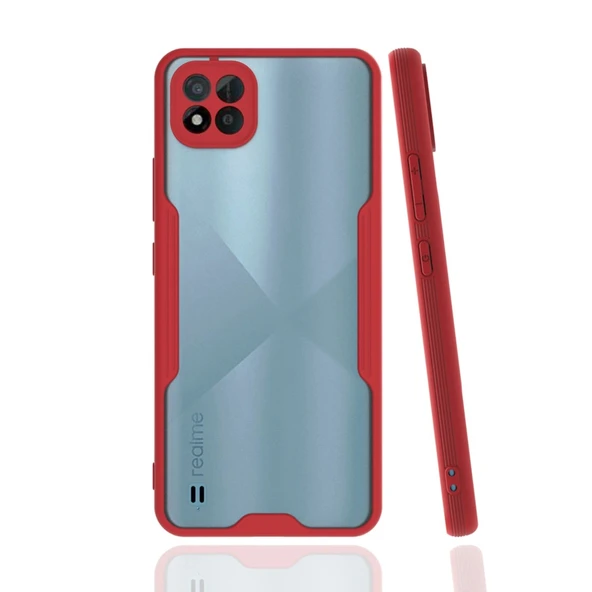 Realme C11 2021 Kılıf Platin Silikon - Kırmızı ürün görseli 1