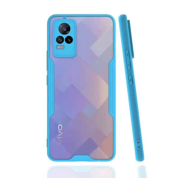 Vivo V21e Kılıf Platin Silikon - Mavi ürün görseli 1