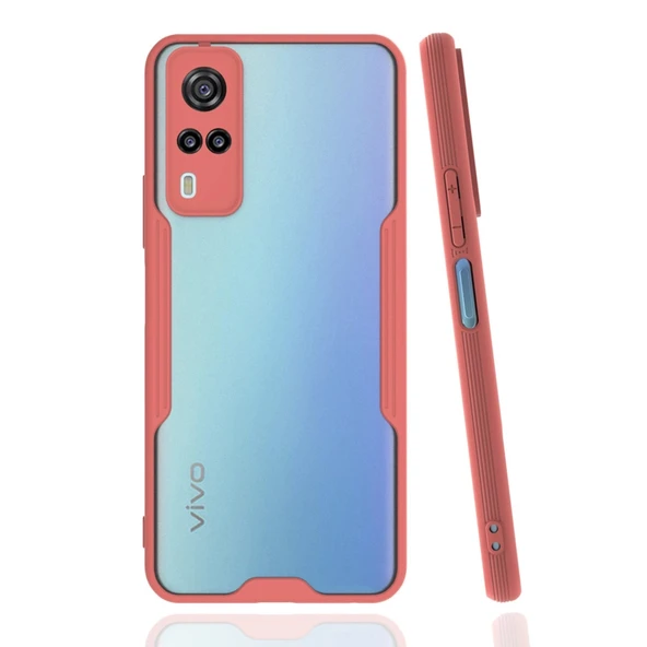 Vivo Y53s Kılıf Platin Silikon - Pembe ürün görseli 1