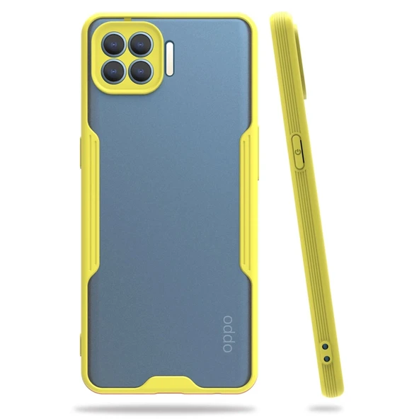 Oppo Reno 4 Lite Kılıf Platin Silikon - Sarı ürün görseli 1