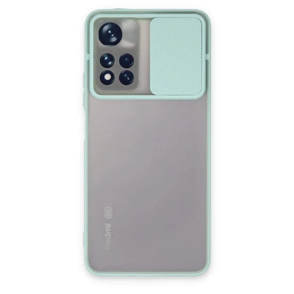 Xiaomi Redmi Note 11t Kılıf Palm Buzlu Kamera Sürgülü Silikon - Turkuaz ürün görseli 1