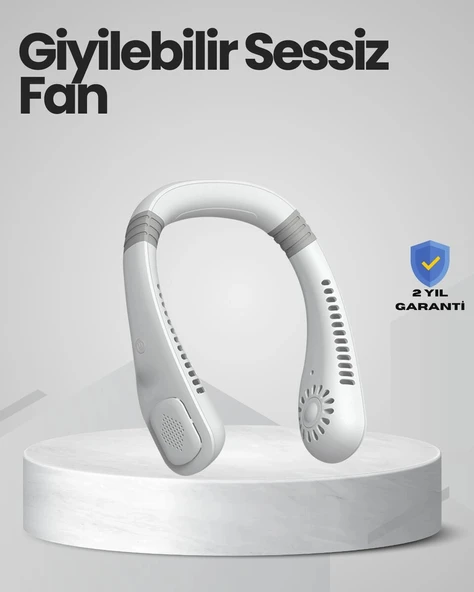 Çocuk ve Yetişkinler İçin Güvenli Şarjlı Boyun Fanı ürün görseli 1