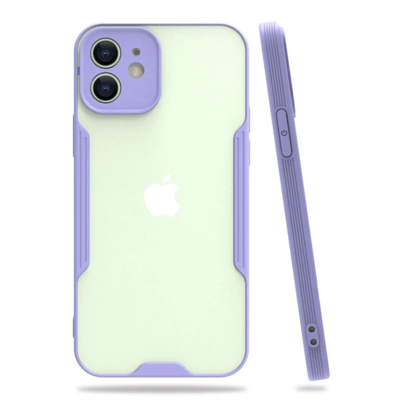 Apple İphone 12 Kılıf Platin Silikon - Lila ürün görseli 1