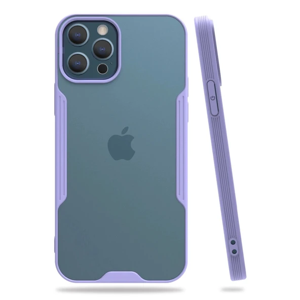 Apple İphone 12 Pro Max Kılıf Platin Silikon - Lila ürün görseli 1