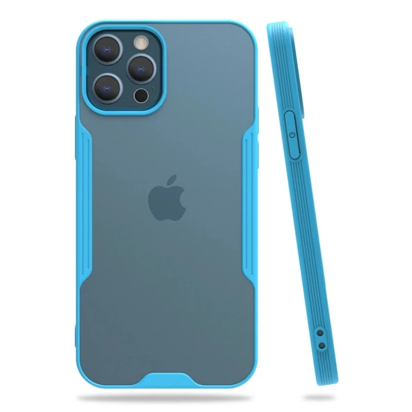 Apple İphone 12 Pro Max Kılıf Platin Silikon - Mavi ürün görseli 1