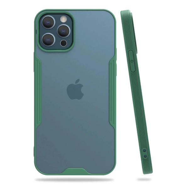 Apple İphone 12 Pro Max Kılıf Platin Silikon - Yeşil ürün görseli 1