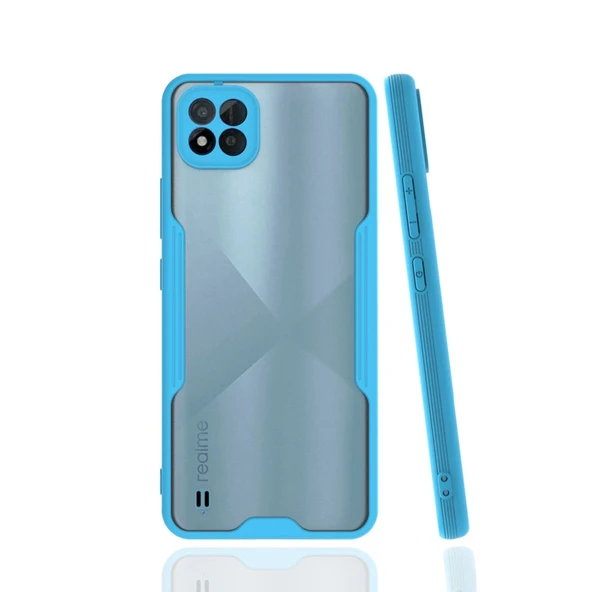 Realme C11 2021 Kılıf Platin Silikon - Mavi ürün görseli 1