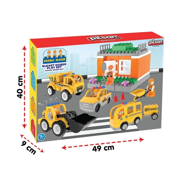 03 614 1010361401002 DOUBLE BLOCKS KEPÇELİ DOZER SETİ - Resim 2