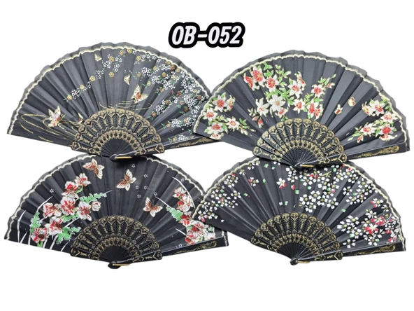 Plastik Kumaş Yelpaze 12'li Karışık Ob-052 ürün görseli 1