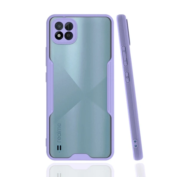 Realme C11 2021 Kılıf Platin Silikon - Lila ürün görseli 1