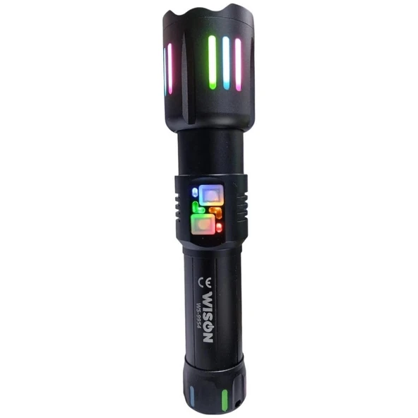 Wison Ws-9954 25w  Zoomlu Yeşil Lazerli Metal Şarjlı El Feneri ürün görseli 1