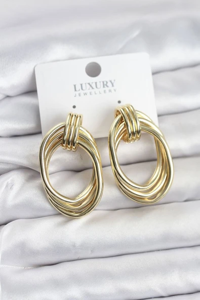 Pirinç Gold Renk Damla Model Vintage Kadın Küpe - TJ-BKP11628 TG-1395 346961 ürün görseli 1