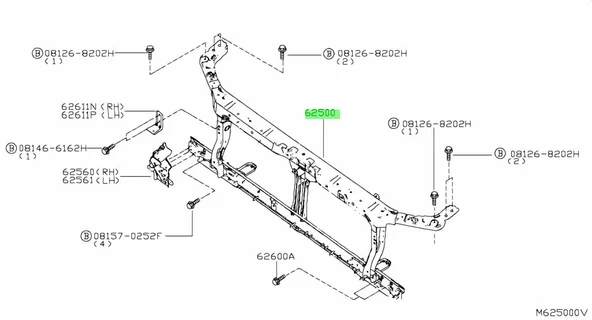 Nissan Navara/Pathfinder Ön Panel 2005  (Oem No:  F25005X1Ea) ürün görseli 1