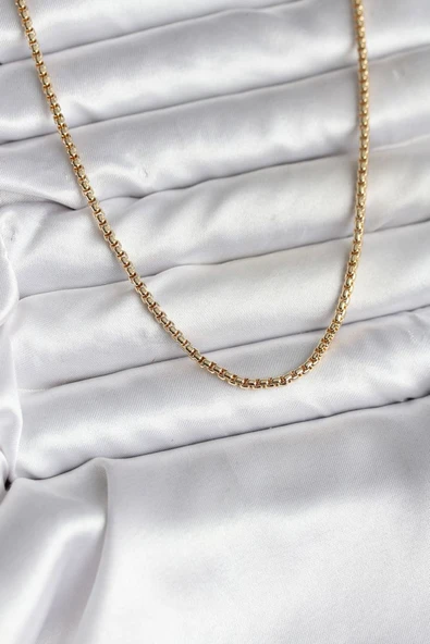 14K Gold Renk Kaplama Zincir Model CM Kadın Kolye - TJ-BKO10737 TG-1395 346497 ürün görseli 1