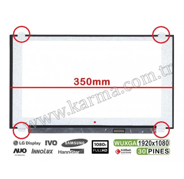 N156HCA-EBB Lcd Ekran Panel (15.6 FHD IPS) - Resim 2
