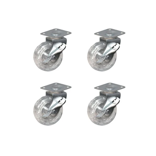 Furç Tablalı Bilyalı Teker (Frenli) - 20x50 - Şeffaf HKS187 - 4 Adet TG-1395 346696 ürün görseli 1