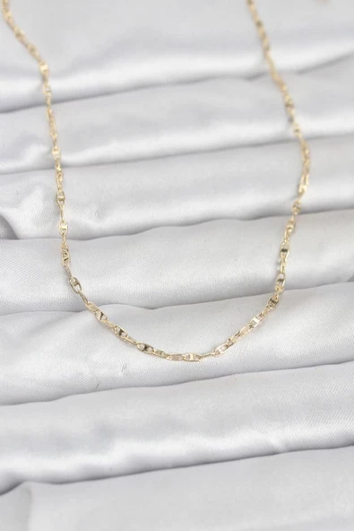 CM 14K Gold Renk Gemici Zincir Model 60 cm Kadın Kolye - TJ-BKO10947 TG-1395 347123 ürün görseli 1