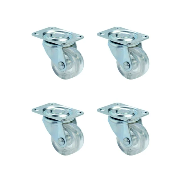 Furç Tablalı Bilyalı Teker - 28MM - Şeffaf HKS238 - 4 Adet TG-1395 346711 ürün görseli 1