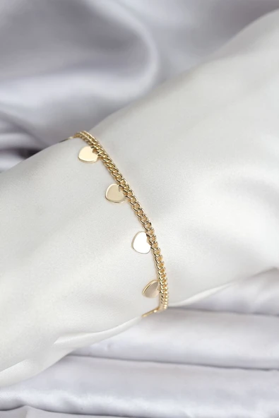 14K Gold Renk Kaplama Kalpli Model CM Kadın Bileklik - TJ-BB8131 TG-1395 346452 ürün görseli 1