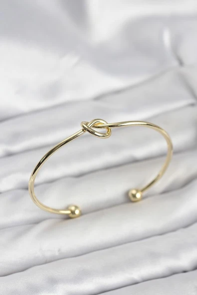 Düğüm Model Pirinç Gold Renk Kadın Bileklik - TJ-BB8231 TG-1395 346943 ürün görseli 1