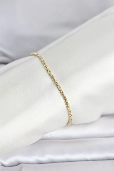 CM 14K Gold Renk Burgulu Zincir Model Kadın Bileklik - TJ-BB8288 TG-1395 347193 ürün görseli 1