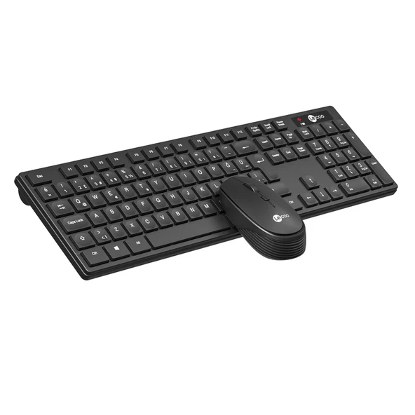 Lecoo MK2001 Kablosuz Türkçe Q Klavye & Mouse Set Siyah ürün görseli 1