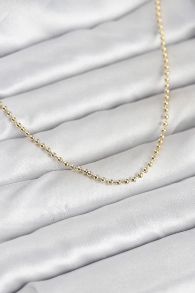 CM 14K Gold Renk Top Zincirli Model 60 cm Kadın Kolye - TJ-BKO10937 TG-1395 347113 ürün görseli 1