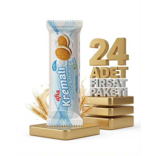 Afia Vanilya Kremalı Sandviç Bisküvi 24x60 Gr ürün görseli 1